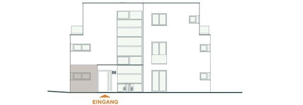 Frontansicht Wohnung 1