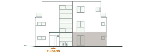 Frontansicht Wohnung 2