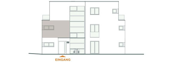 Frontansicht Wohnung 1