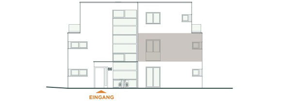 Frontansicht Wohnung 2